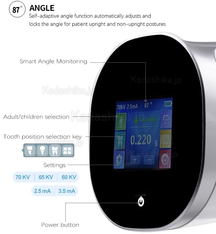 歯科ポータブル レントゲン RV210-RG リモコンと保護シールド付き